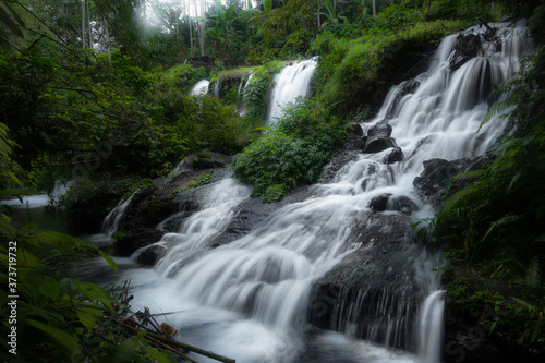 Fototapeta Naklejka Na Ścianę i Meble -  beautiful waterfall view in tropical forest