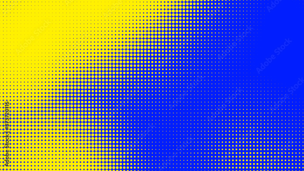 Dots halftone blue yellow color pattern gradient texture with technology digital background. Dots pop art comics with summer background. Dots halftone blue yellow color pattern gradient texture with technology digital background. Dots pop art comics with summer background.