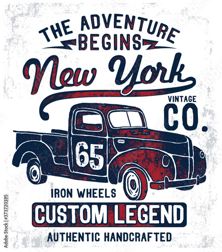 Vector vintage sport car, T-shirt Graphics, Vintage typography
