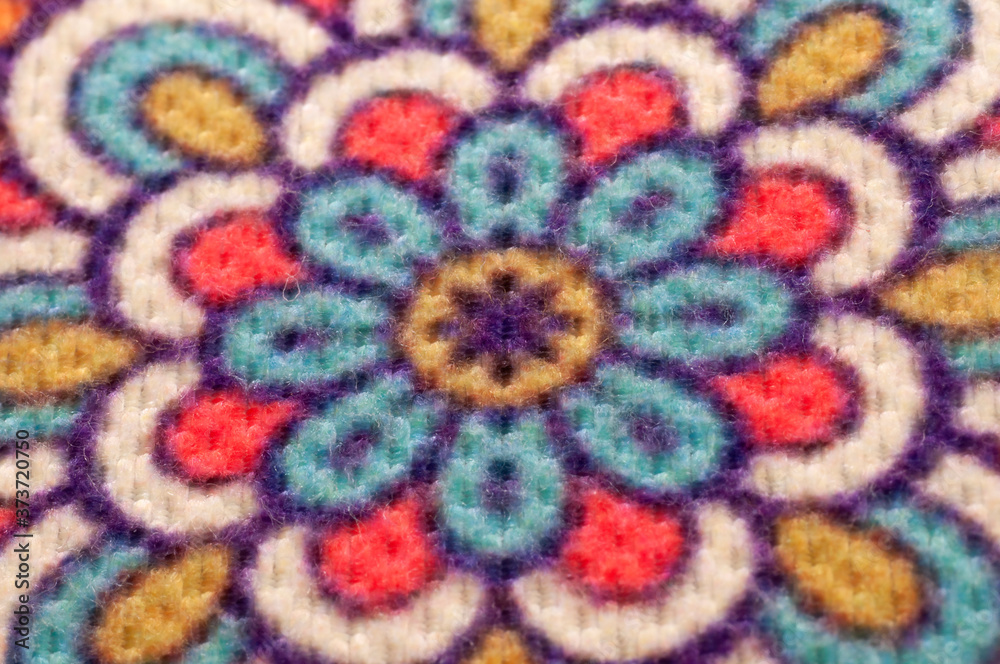 regular colored circle pattern and mandala design.