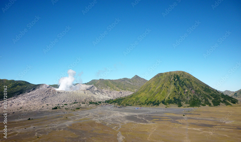 Bromo Mountain as part of Bromo Tengger Semeru National Park, located in East Java, Indonesia.