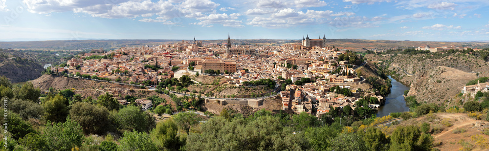 Morning view over the old town of Toledo, Spain