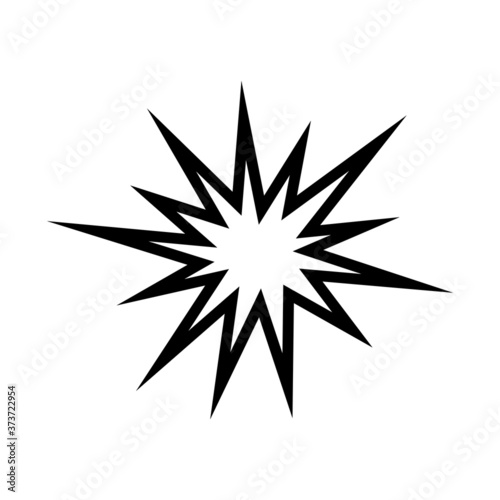 Explosion material icon isolated vector on white
