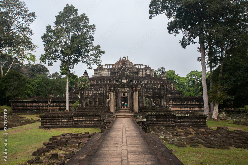 Angkor Wat, A temple complex in Cambodia and the largest religious monument in the world