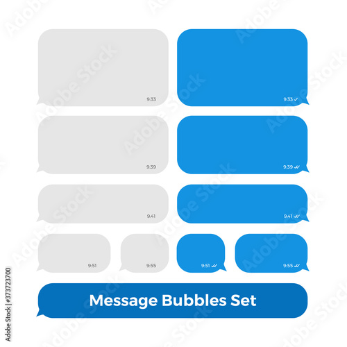 Chat Messages Bubbles Icon Set Social Media