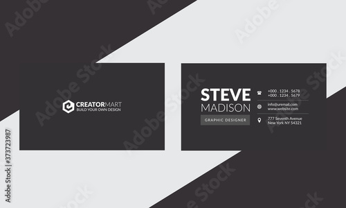 black business card 