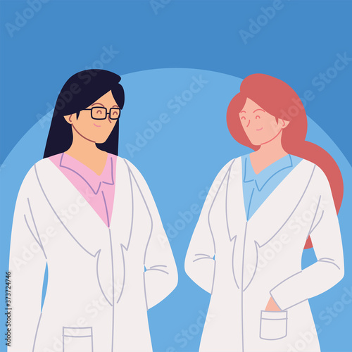portrait of female doctors, healthcare workers