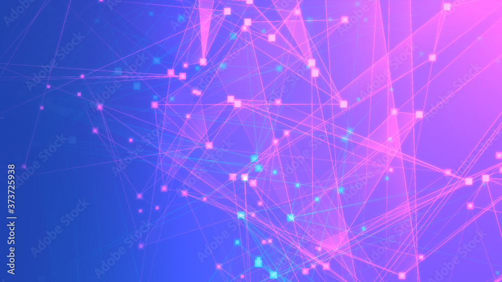 Abstract purple blue polygon tech network with connect technology background. Abstract dots and lines texture background. 3d rendering. Abstract purple blue polygon tech network with connect technology background. Abstract dots and lines texture background. 3d rendering.