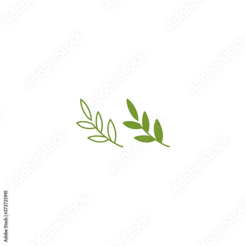 simple leaf logo vector
