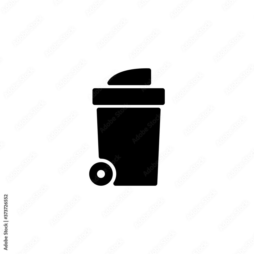 Trash icon isolated vector on white