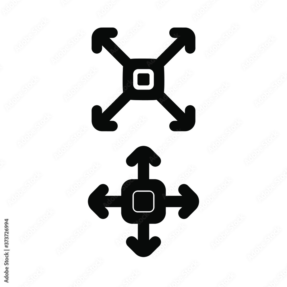 Arrow tool icon vector logo, black and white version Arrow tool icon vector logo, black and white version