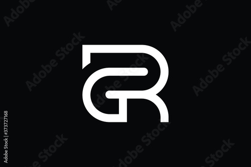 Obraz na płótnie Minimal Innovative Initial GR logo and RG logo