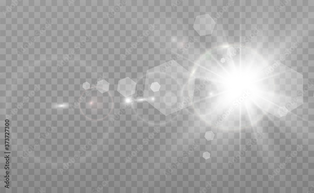 Special lens flash, light effect. The flash flashes rays and searchlight. illust.White glowing light. Beautiful star Light from the rays. The sun is backlit. Bright beautiful star. Sunlight. Glare. Special lens flash, light effect. The flash flashes rays and searchlight. illust.White glowing light. Beautiful star Light from the rays. The sun is backlit. Bright beautiful star. Sunlight. Glare.