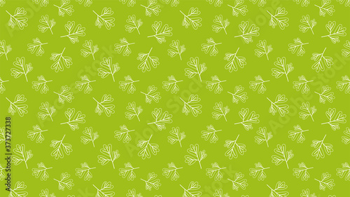Coriander pattern wallpaper. coriander doodle symbol.