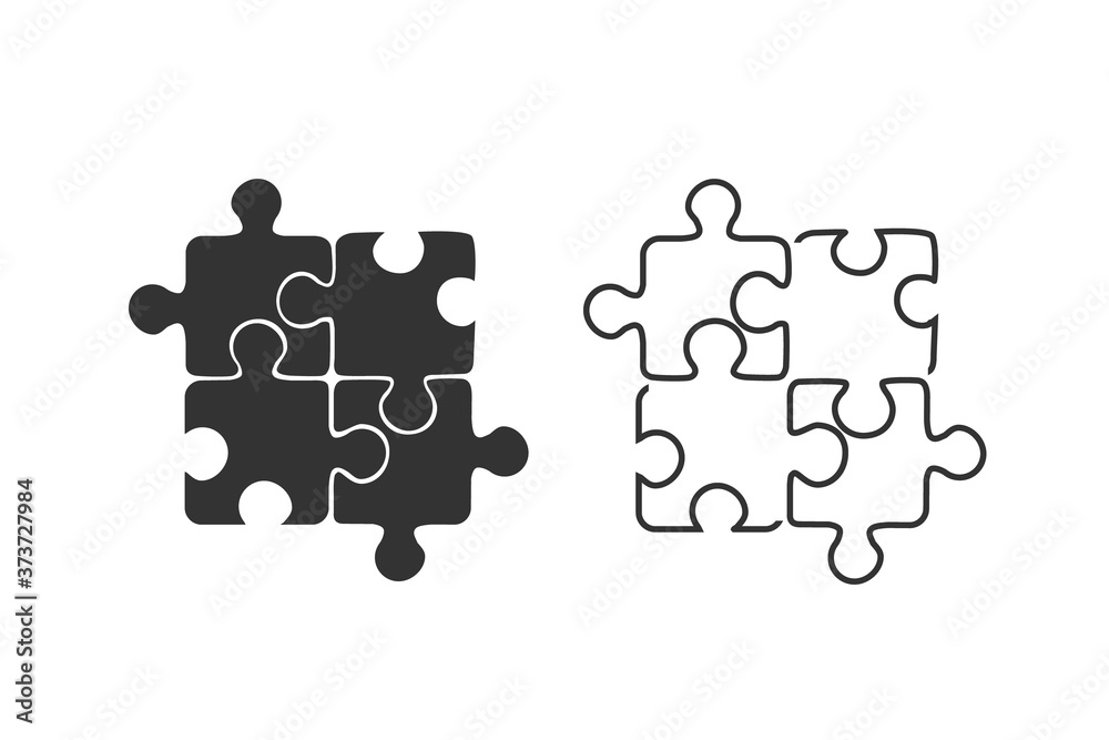 Best puzzle icon set. Vector illustration Best puzzle icon set. Vector illustration