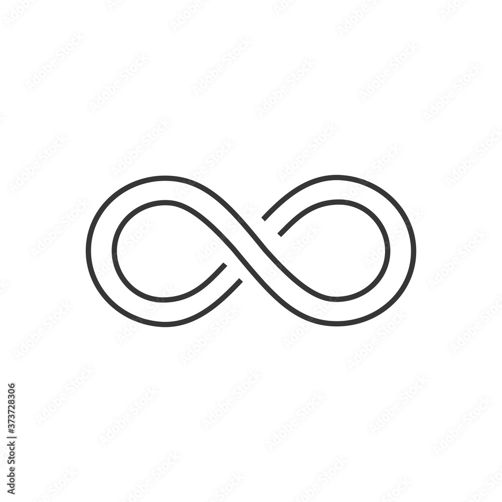 Infinity Flat Icon. Vector illustration Infinity Flat Icon. Vector illustration