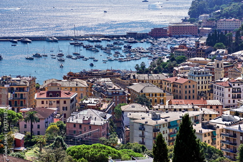 Fototapeta Naklejka Na Ścianę i Meble -  Architecture of Santa Margherita Ligure - popular touristic destination in summer at Italy
