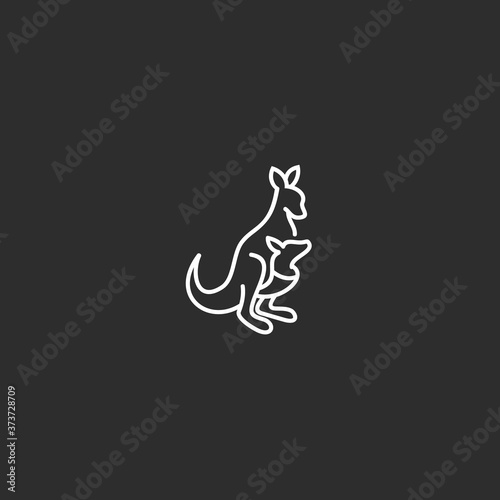 abstract kangaroo logo. kangaroo icon