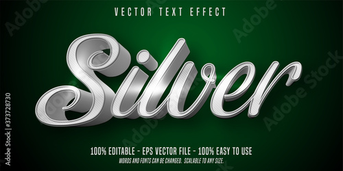 Silver editable text effect