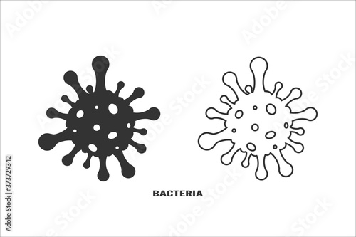 Danger bacteria vector icon set illustration isolated on white