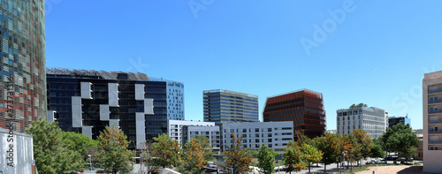 Photography Modern office buildings in Barcelona, in the business district near the Agbar to