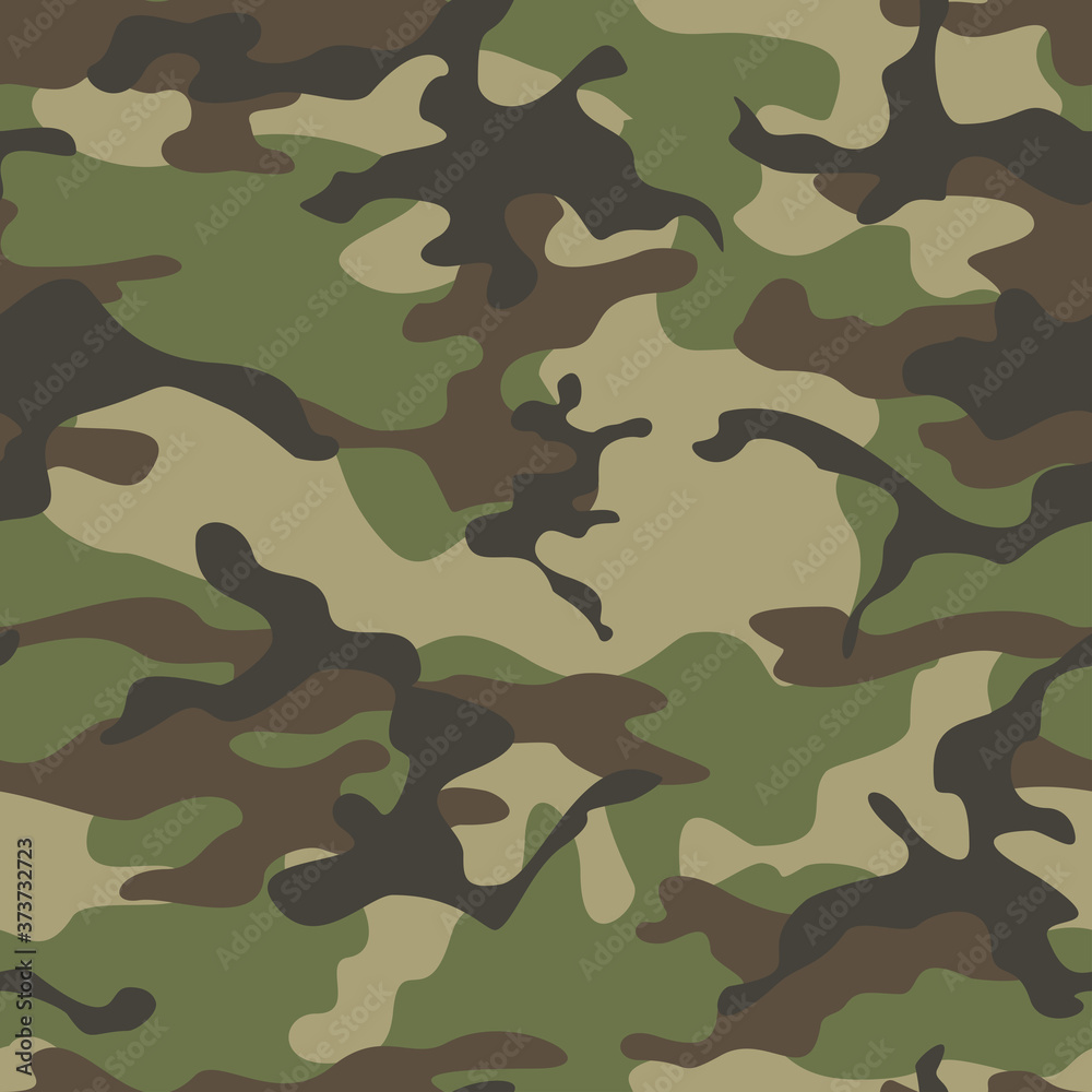 
Military camouflage classic pattern vector seamless background. Forest style. Modern