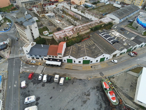 Burela. Coast of Lugo. Galicia.Spain. Aerial Drone Photo