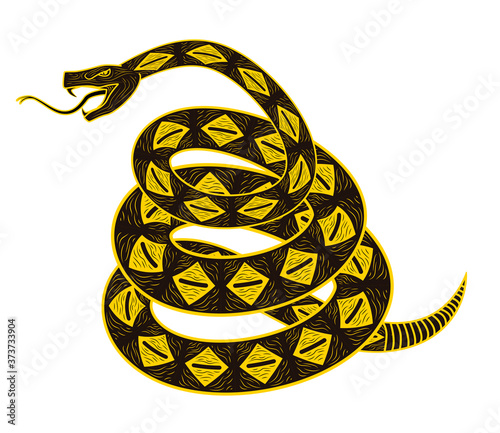 libertarian rattlesnake viper serpent yellow animal