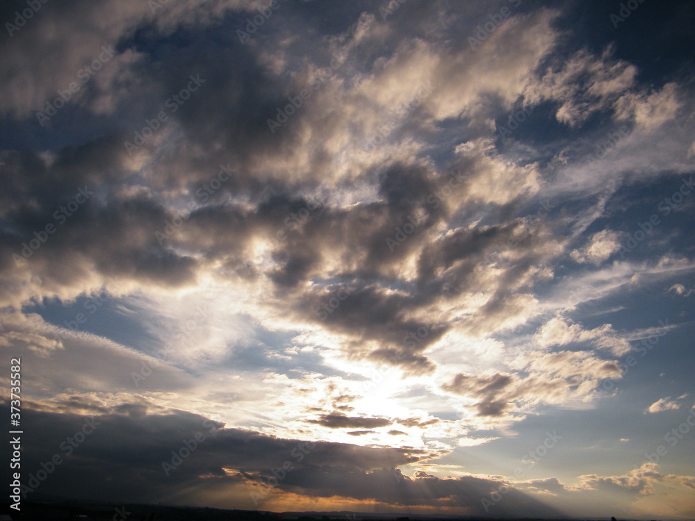Fototapeta premium sunset in the clouds