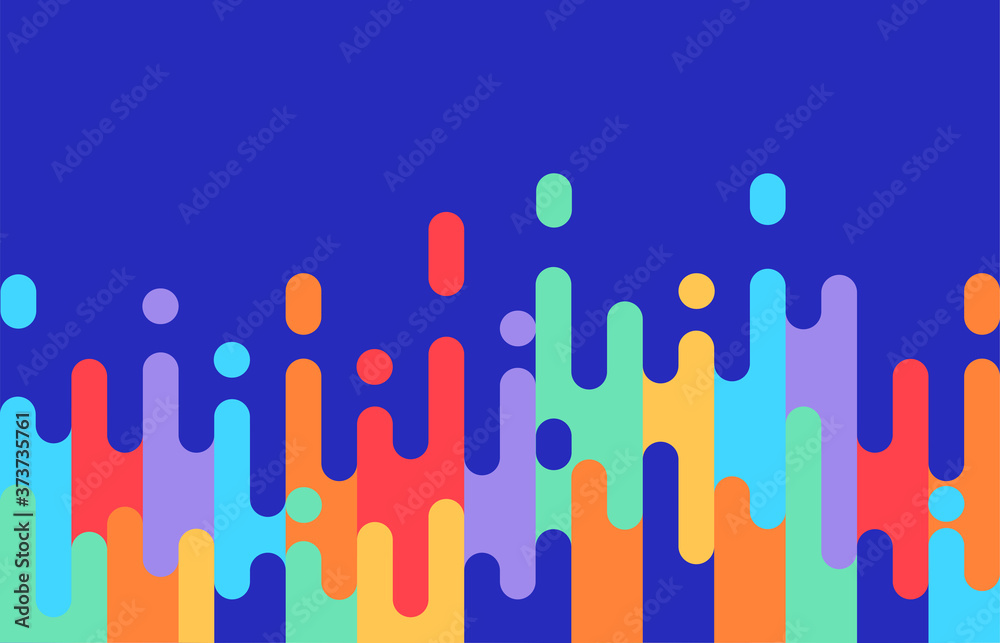 flat dynamic with irregular parallel rounded lines Background with geometric trendy shapes .Abstract rainbow colorful dash . flat dynamic with irregular parallel rounded lines Background with geometric trendy shapes .Abstract rainbow colorful dash .
