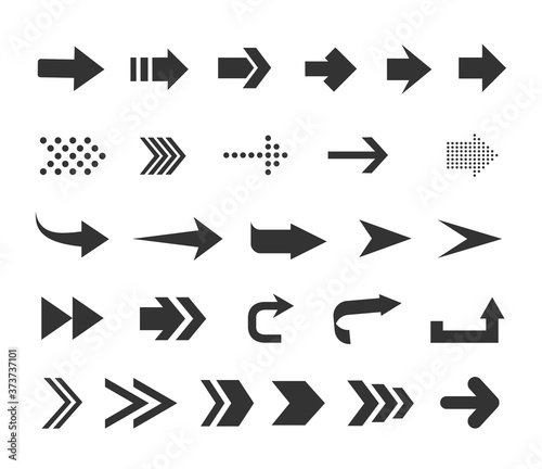 Arrow set icon. Arrow vector collection. Arrow. Cursor. Modern simple arrows. Vector illustration.