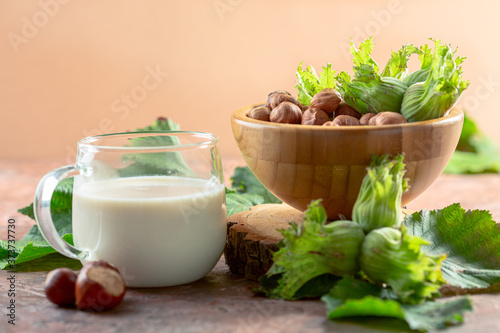 Homemade hazelnut milk.