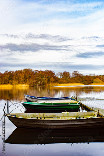 Row Boats on Lake