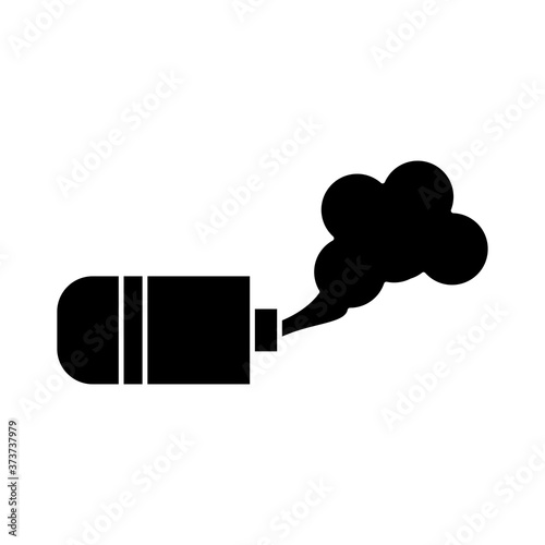 smoke bomb silhouette style icon