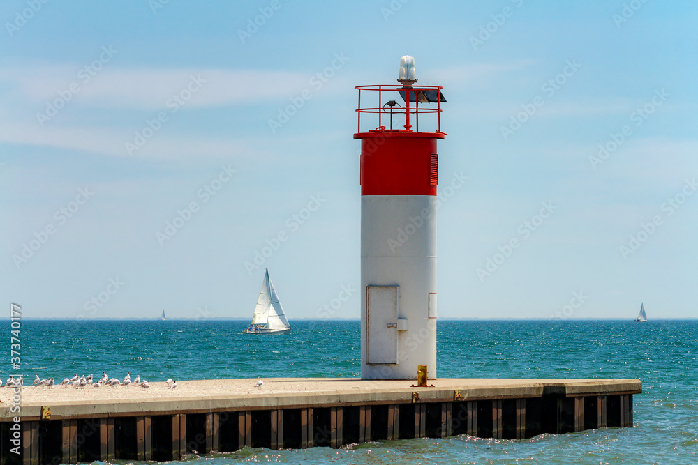 Port Dover lighthouse in the Lake Erie entrance, Ontario, Canada Port Dover lighthouse in the Lake Erie entrance, Ontario, Canada