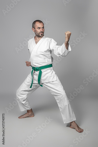 40 year old caucasian martial arts practitioner.