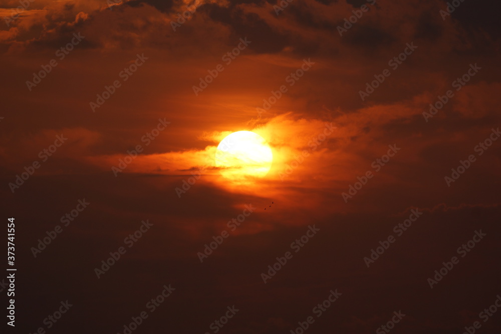 Beautiful Sunrise with orange sky Beautiful Sunrise with orange sky