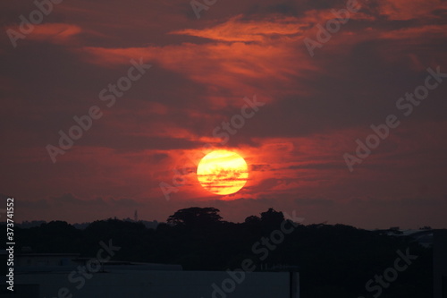 Glorious Sunrise with Pinkish sky