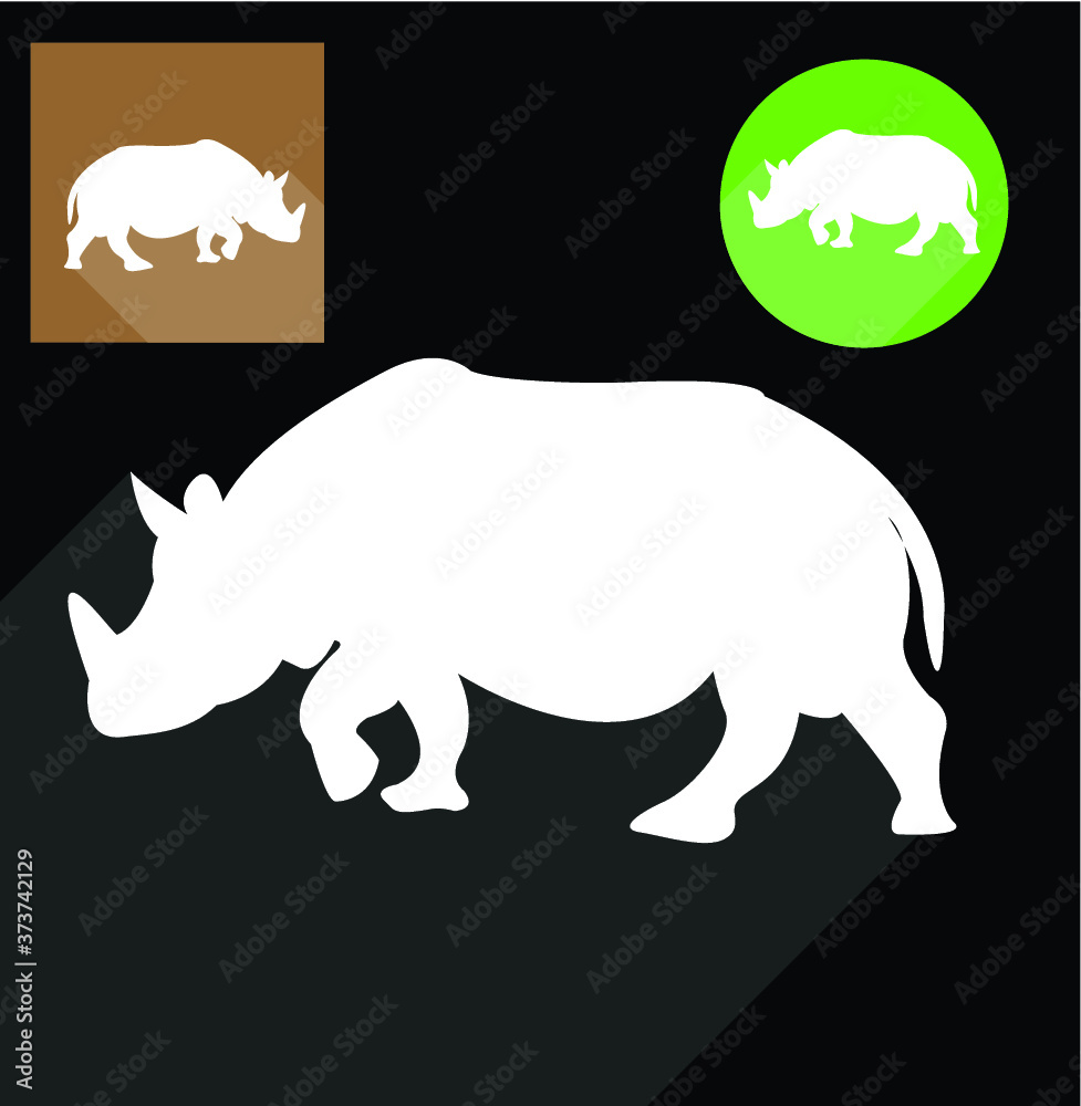 Fototapeta premium Rhinoceros silhouette