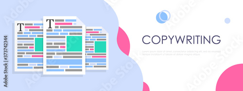 Copywriting concept banner. Can use for web banner, infographics, hero images. vector illustration.