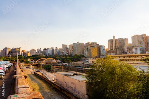Belo Horizonte downtown skyline at sunset photo