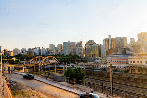 Belo Horizonte downtown skyline at sunset