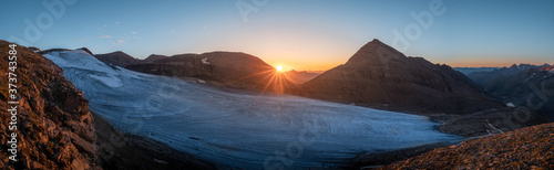 Sunrise over a glacier in the Hohe Tauern  Austria