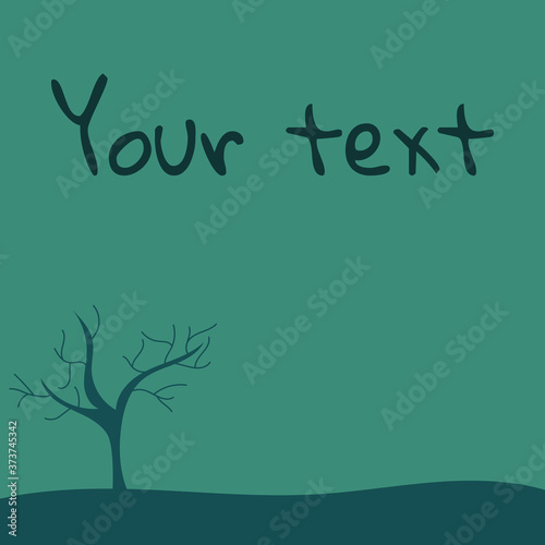 Simple gray-green banner with place for text
