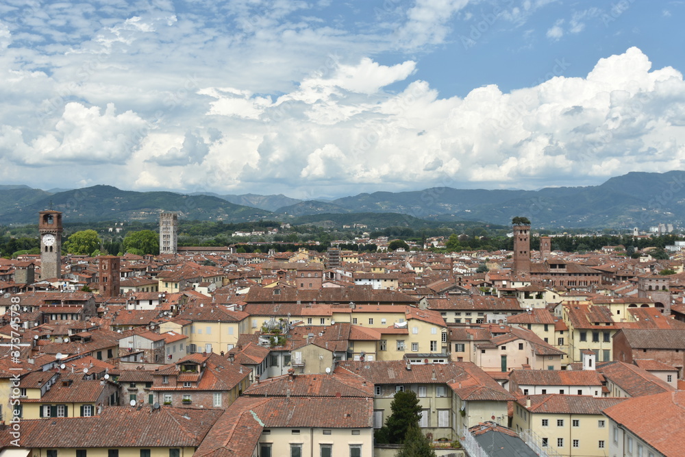 Aerial view of Italian Town taken from Cathedral bell tower