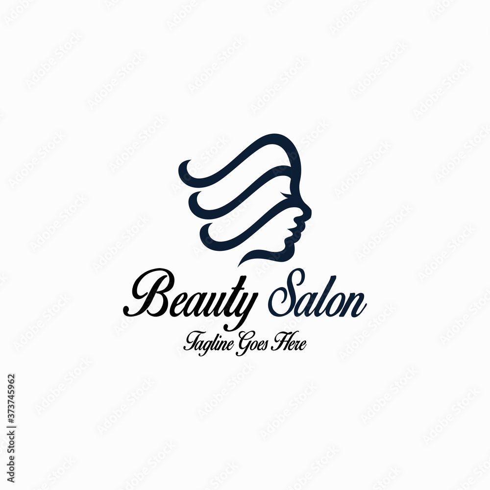 Beauty salon log design template. vector illustration Beauty salon log design template. vector illustration
