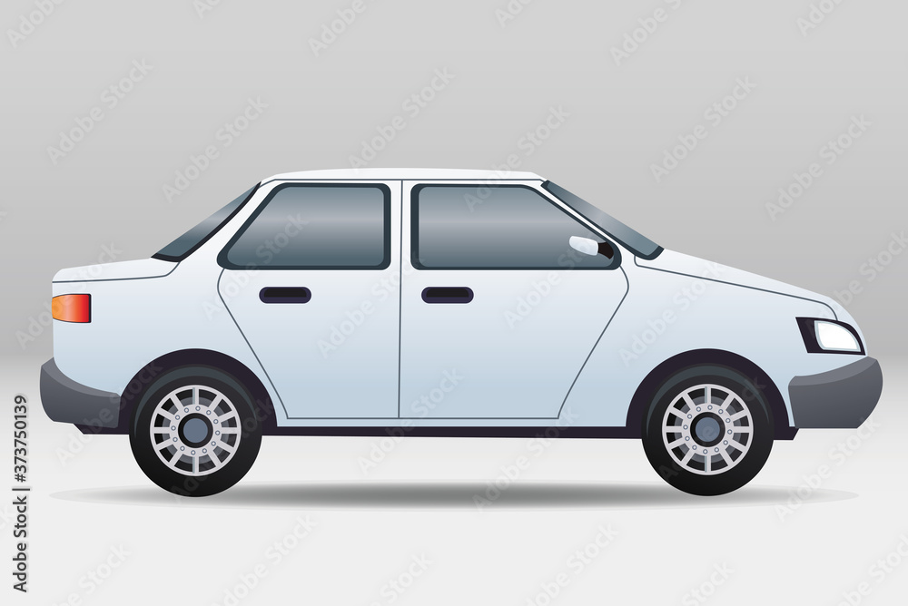 white sedan car vehicle branding scene white sedan car vehicle branding scene