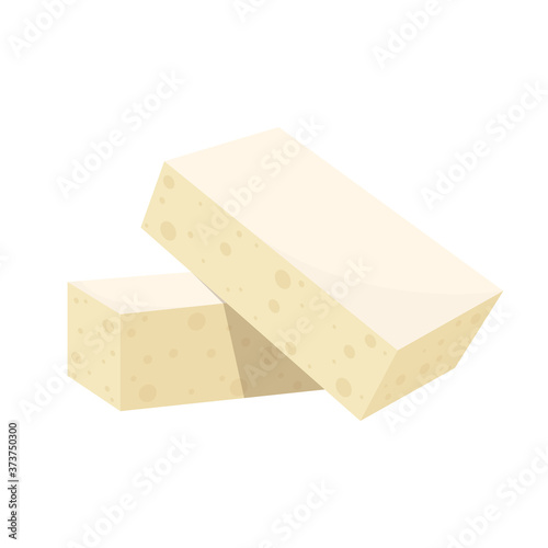 Tofu vector. free space for text. wallpaper. Tofu on white background.