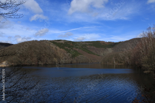 Lake in the mountains of the Eifel 