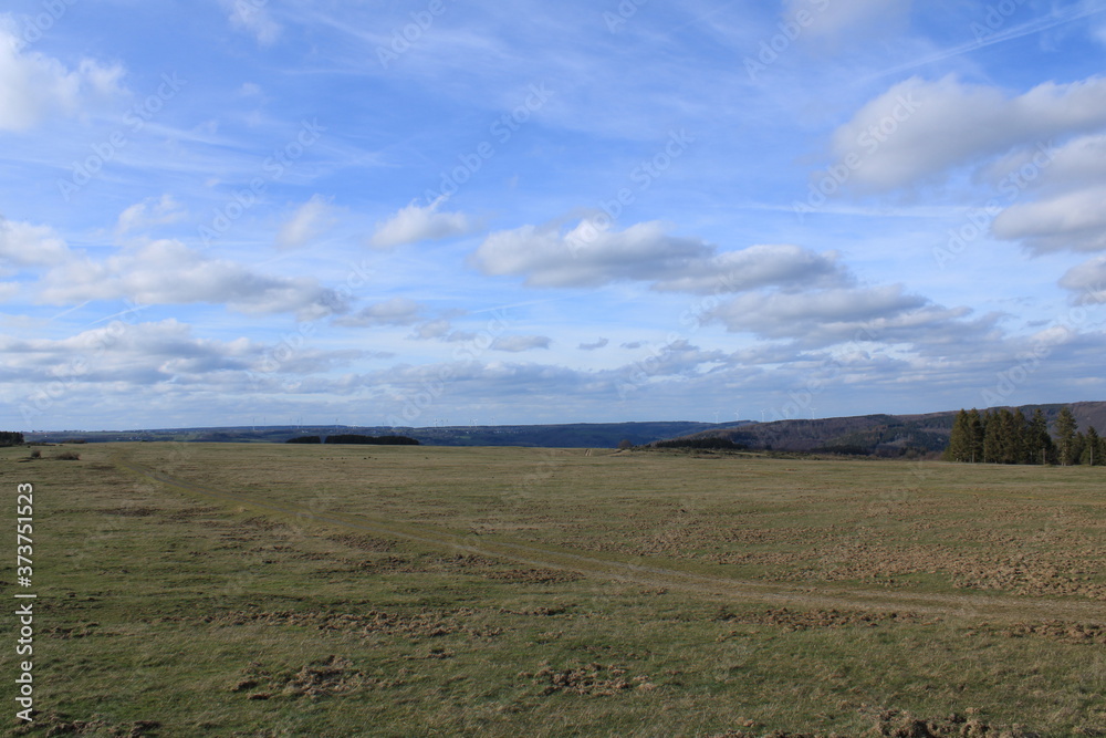 View over the fields in the Eifel
